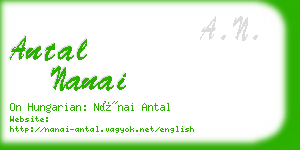 antal nanai business card